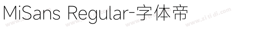 MiSans Regular字体转换